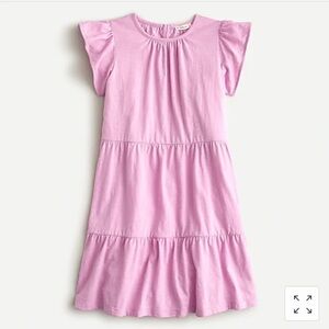 J Crew Girls' ruffle-sleeve tiered dress AV345